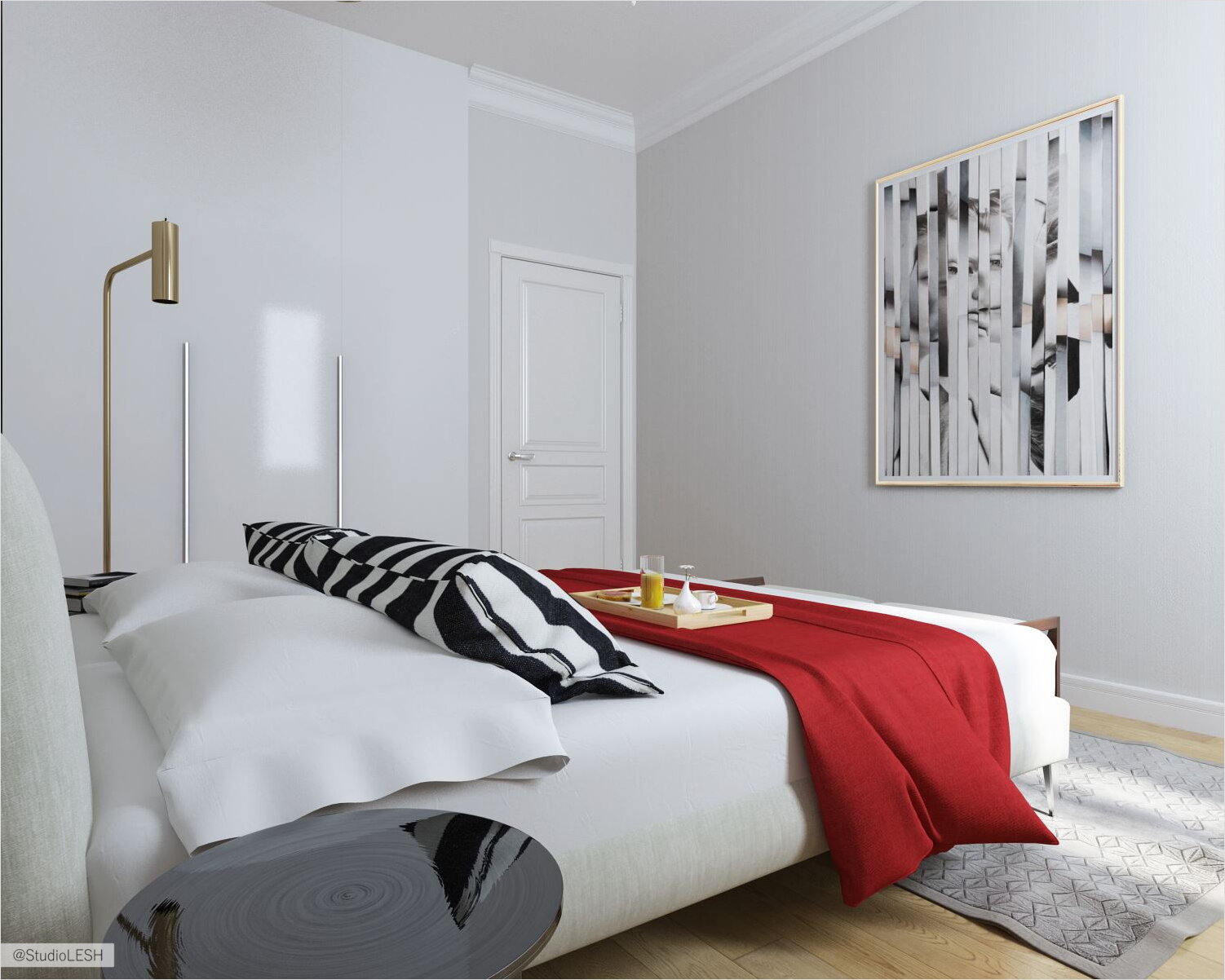 Интерьер белой спальни