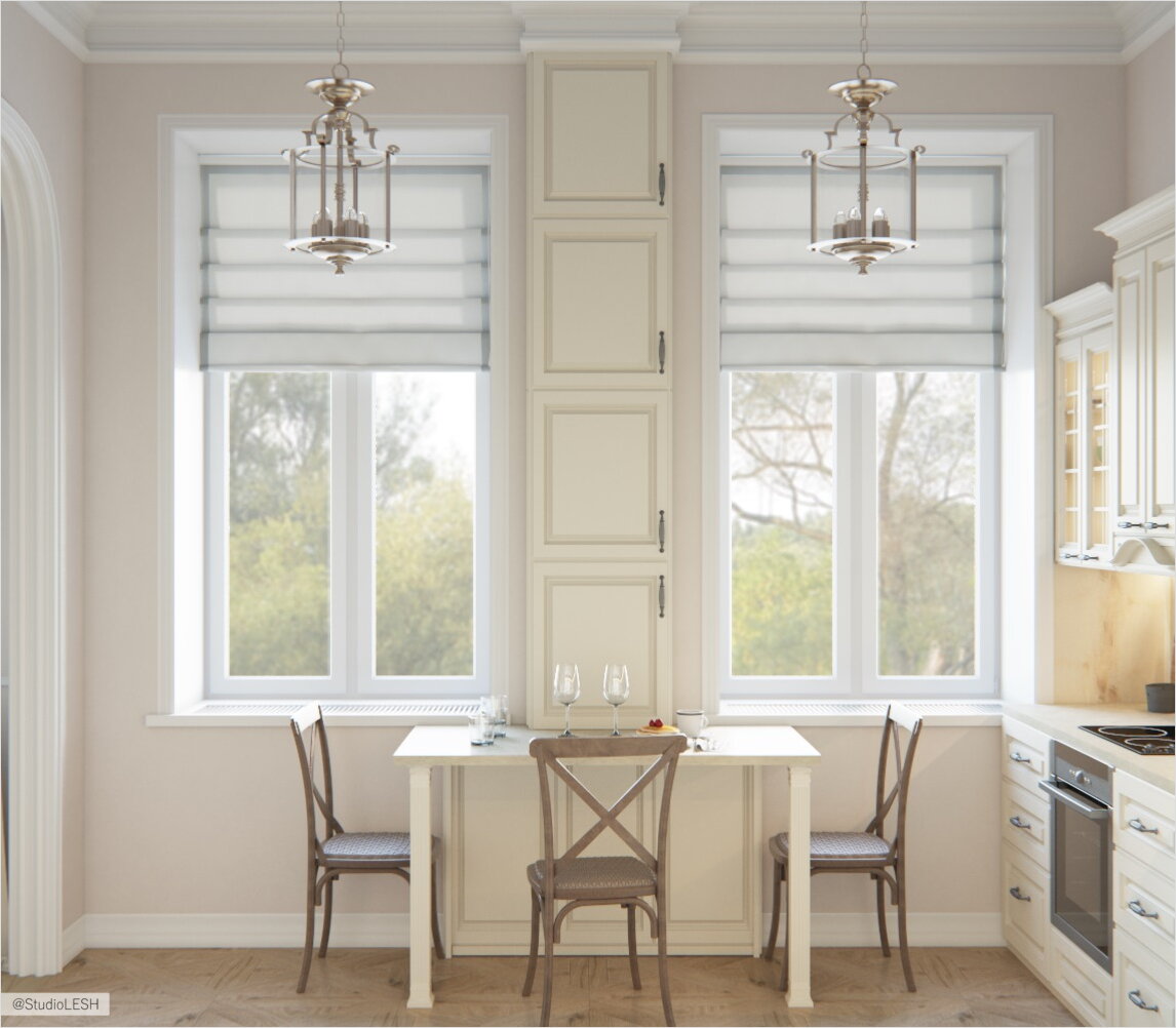 Кухня ложные шкафчики