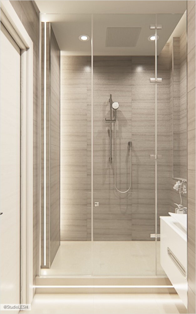 Душевая с подсветкой