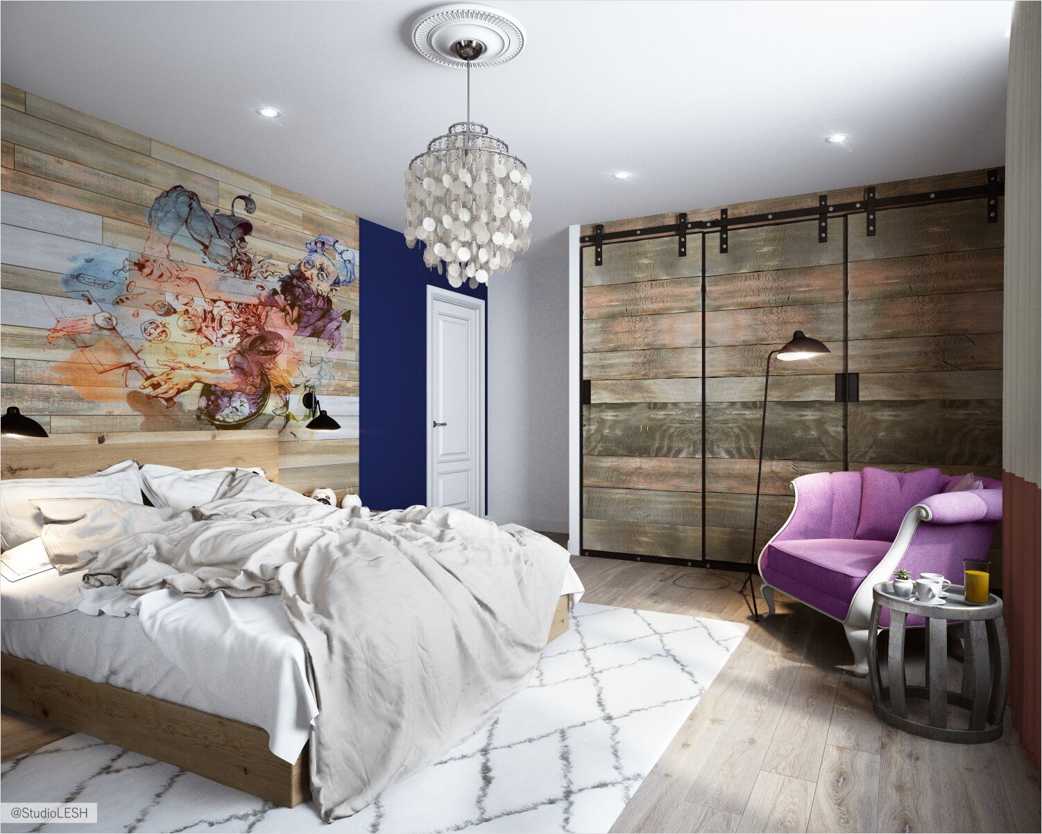 Спальня амбарный шкаф