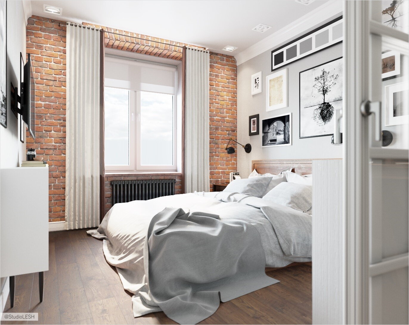 Лофт спальня