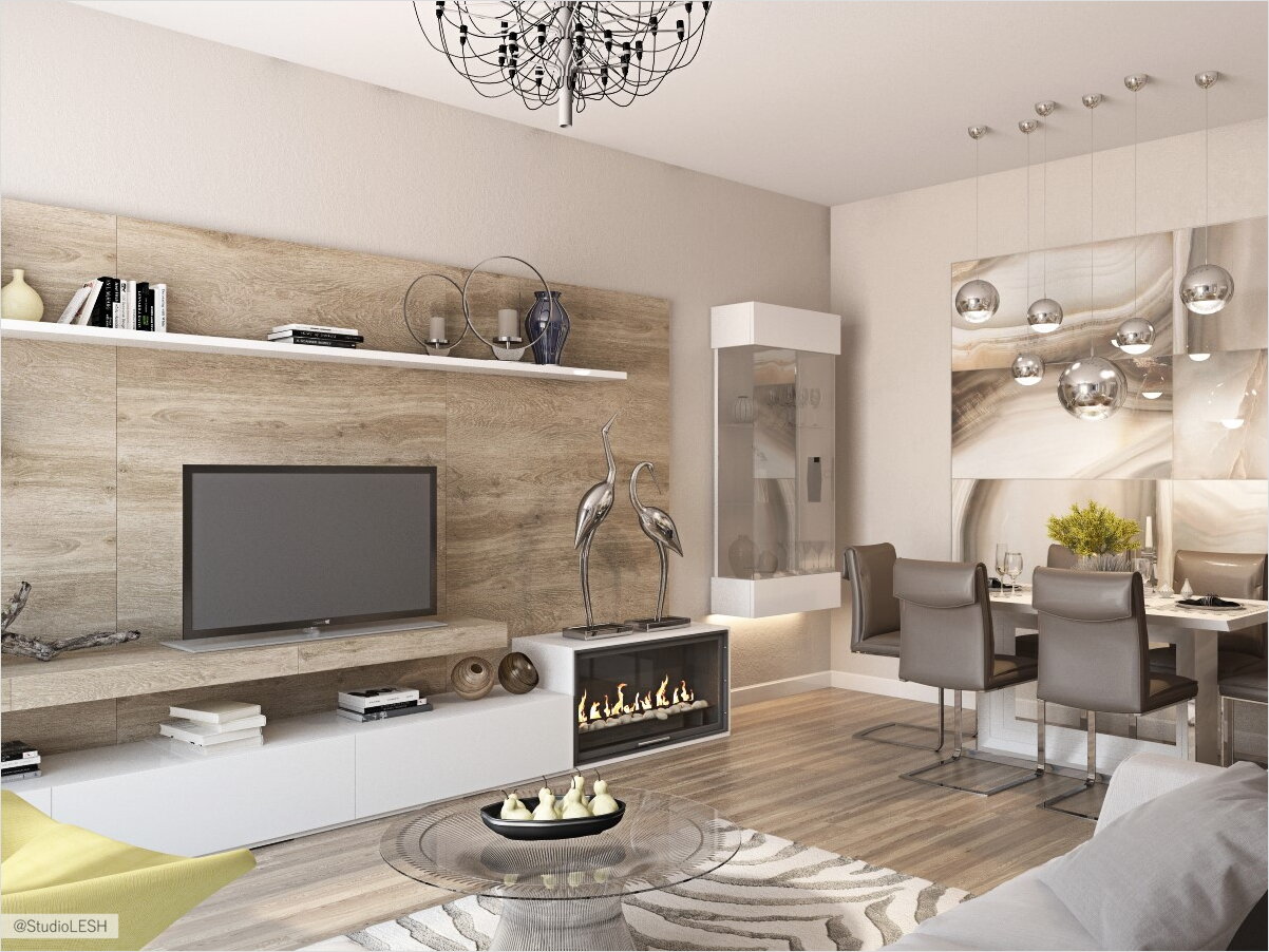 Гостиная большой телевизор