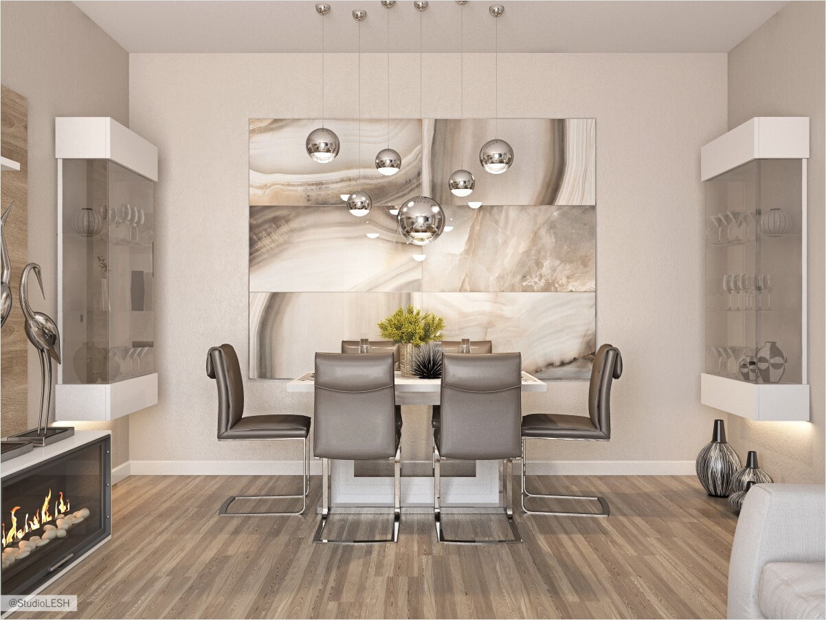 Гостиная обеденный стол