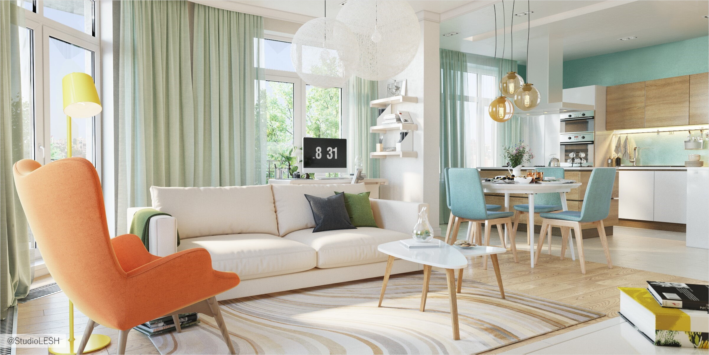 Светлая и просторная комната