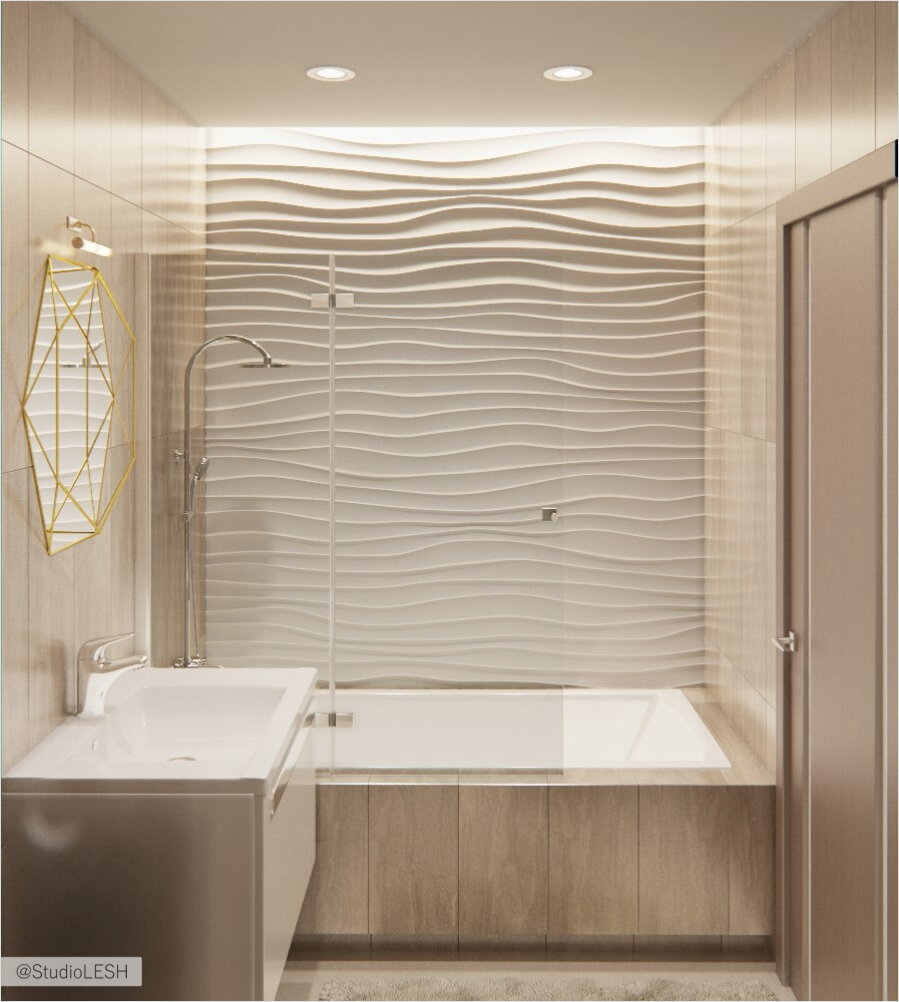 Светлая ванная комната