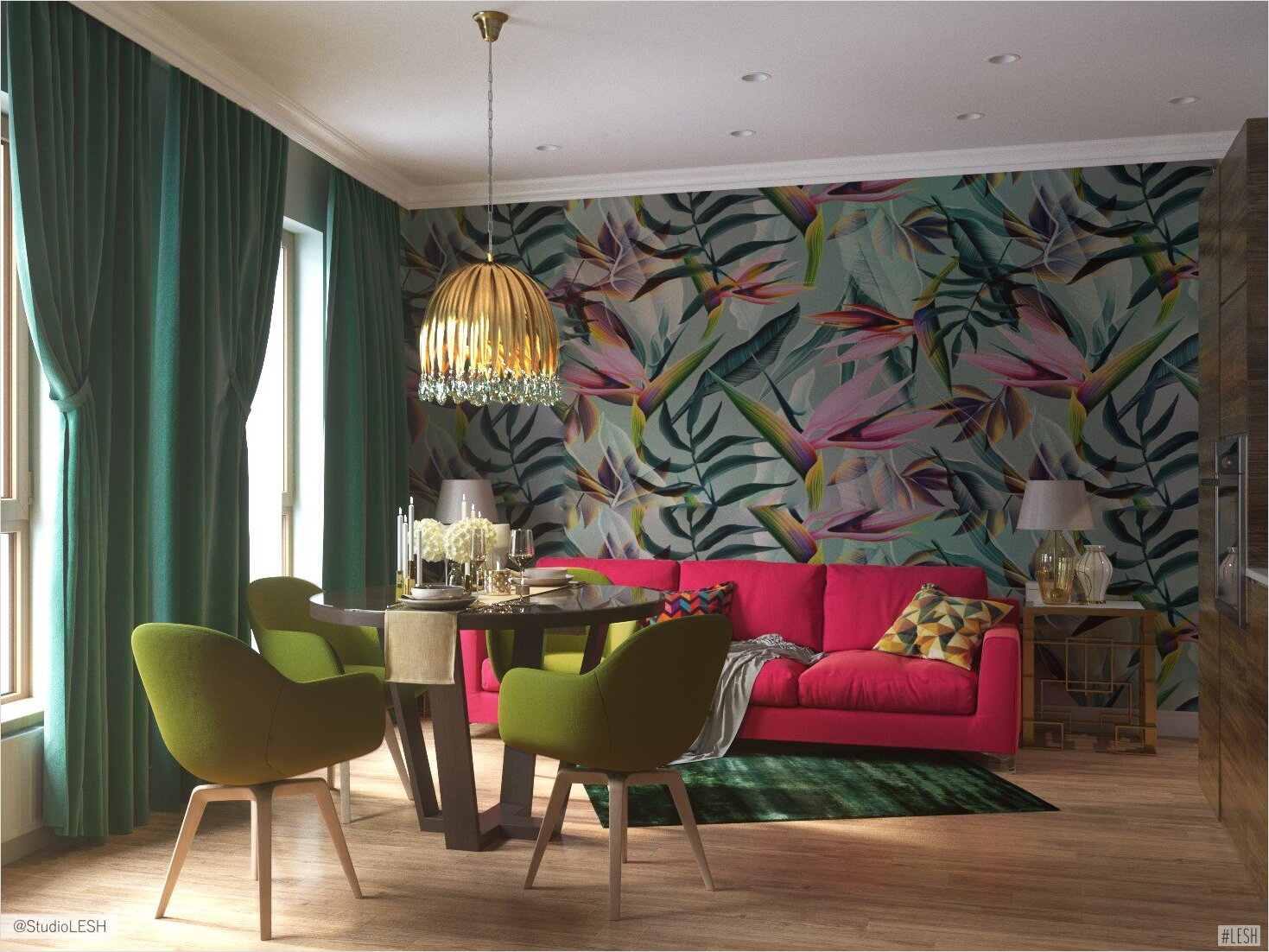 Яркая кухня