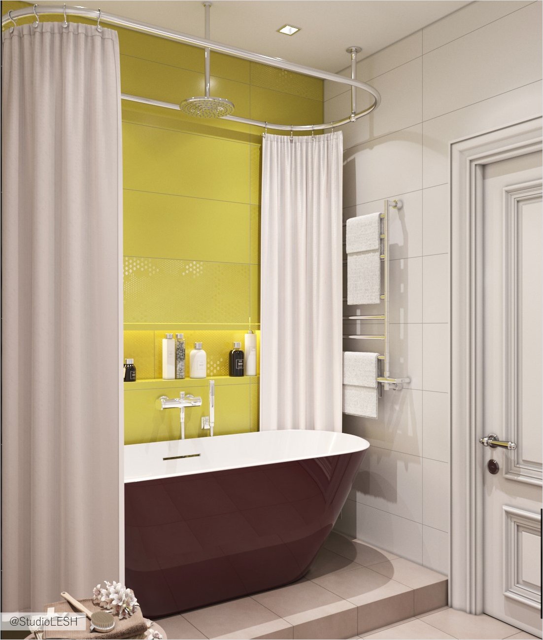 Яркая ванная комната