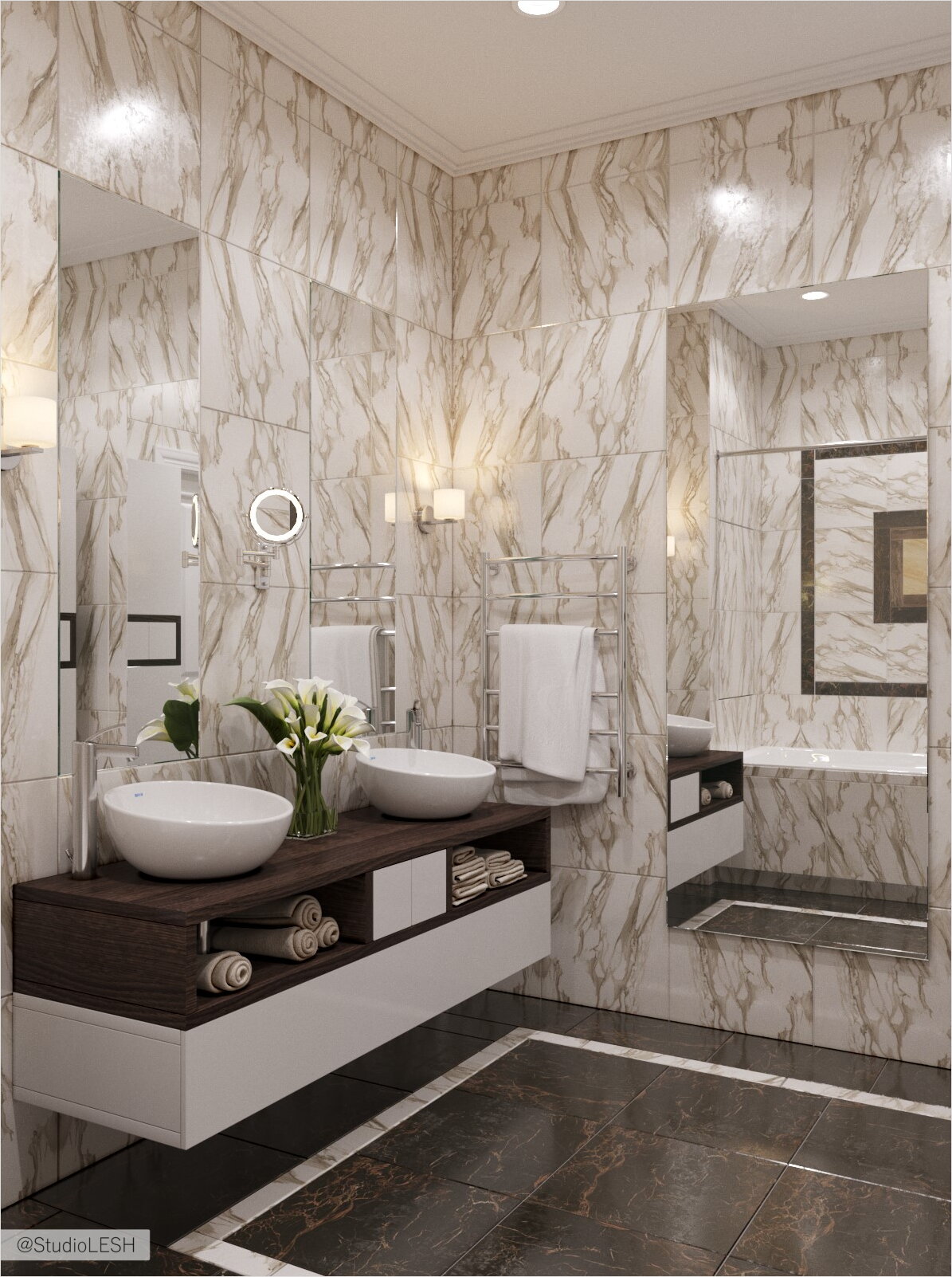 Мраморная ванная