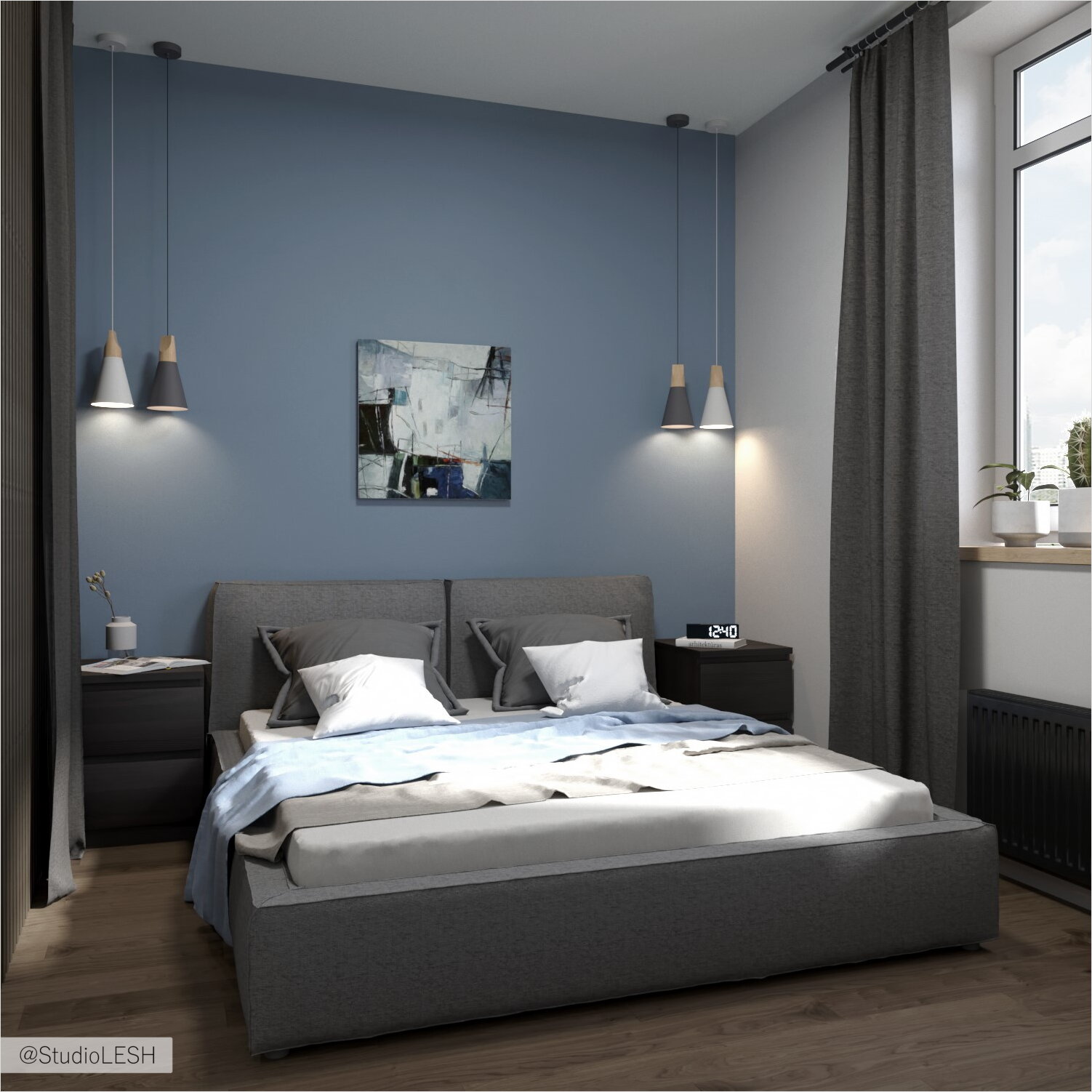 Оформление спальни ЖК Академ Парк