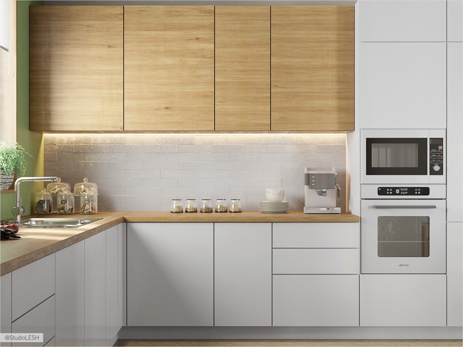 Светлая кухня