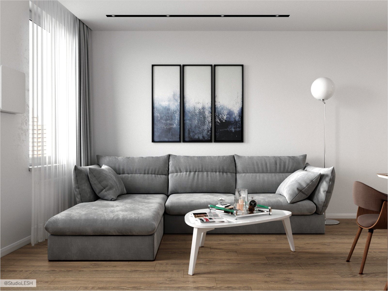 Гостиная комната в стиле минимализм