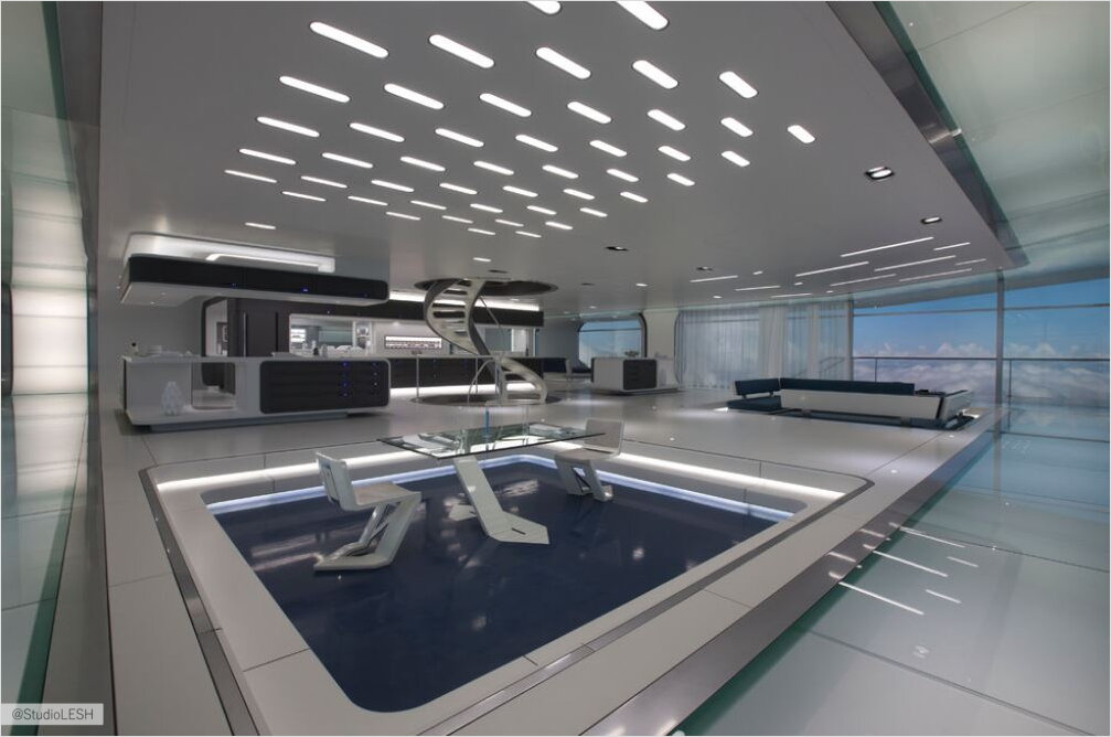 Интерьер дома из фильма Обливион