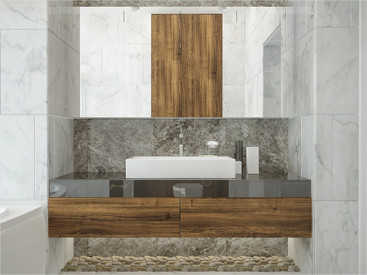 Дизайн интерьера ванной комнаты