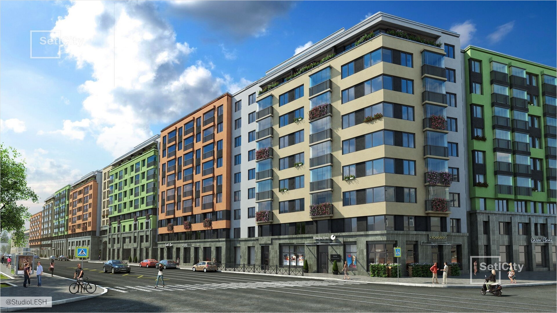 Палацио фасад со стороны Косой линии