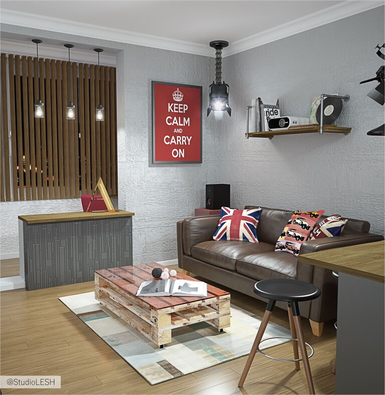 Дизайн интерьера маленькой квартиры 40 кв.м.