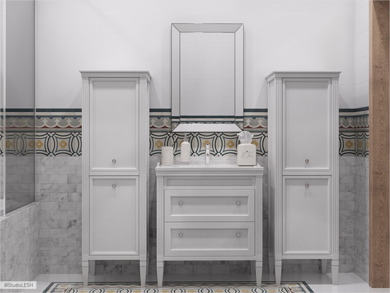 Светлая ванная комната