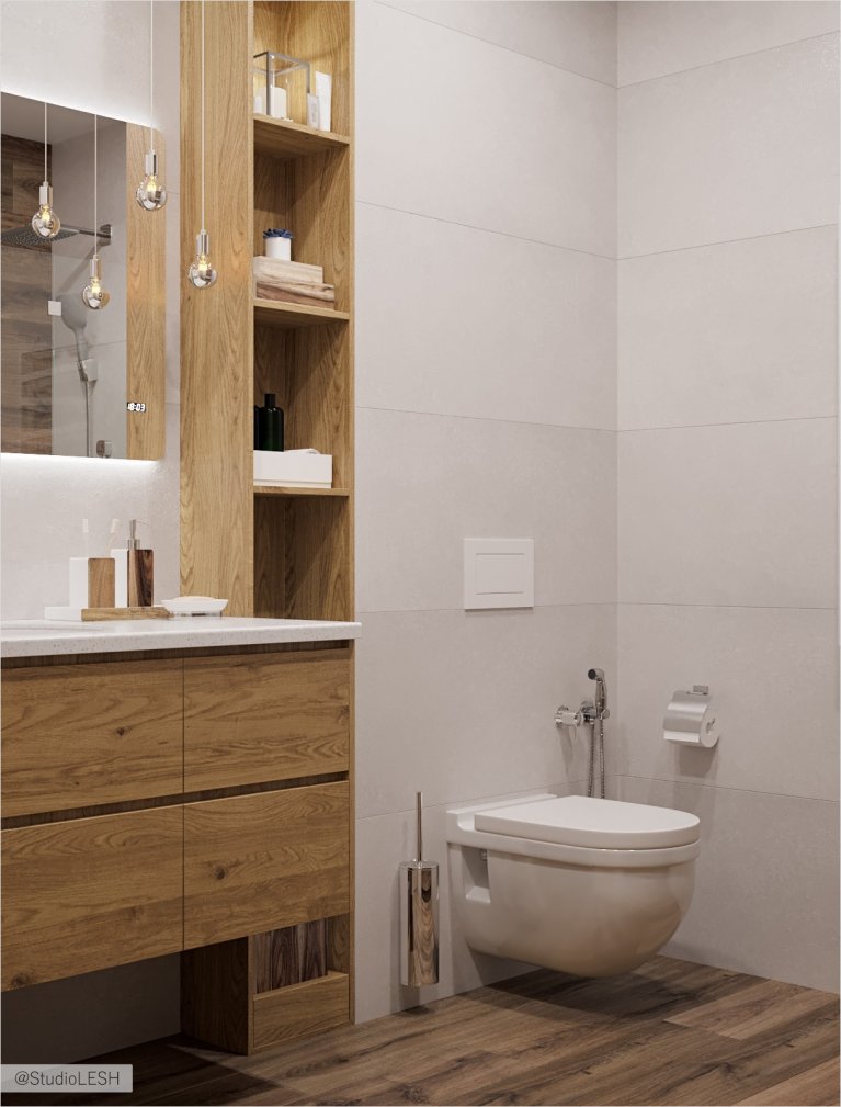 Просторная ванная 