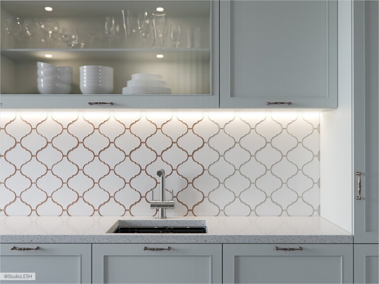 Kitchen suite non-standart geometrical form