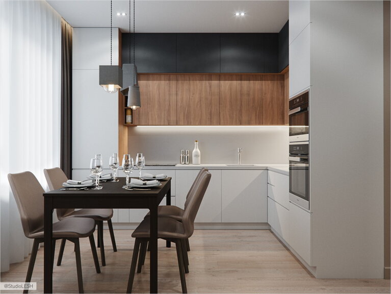Classic kitchen in minimalist style