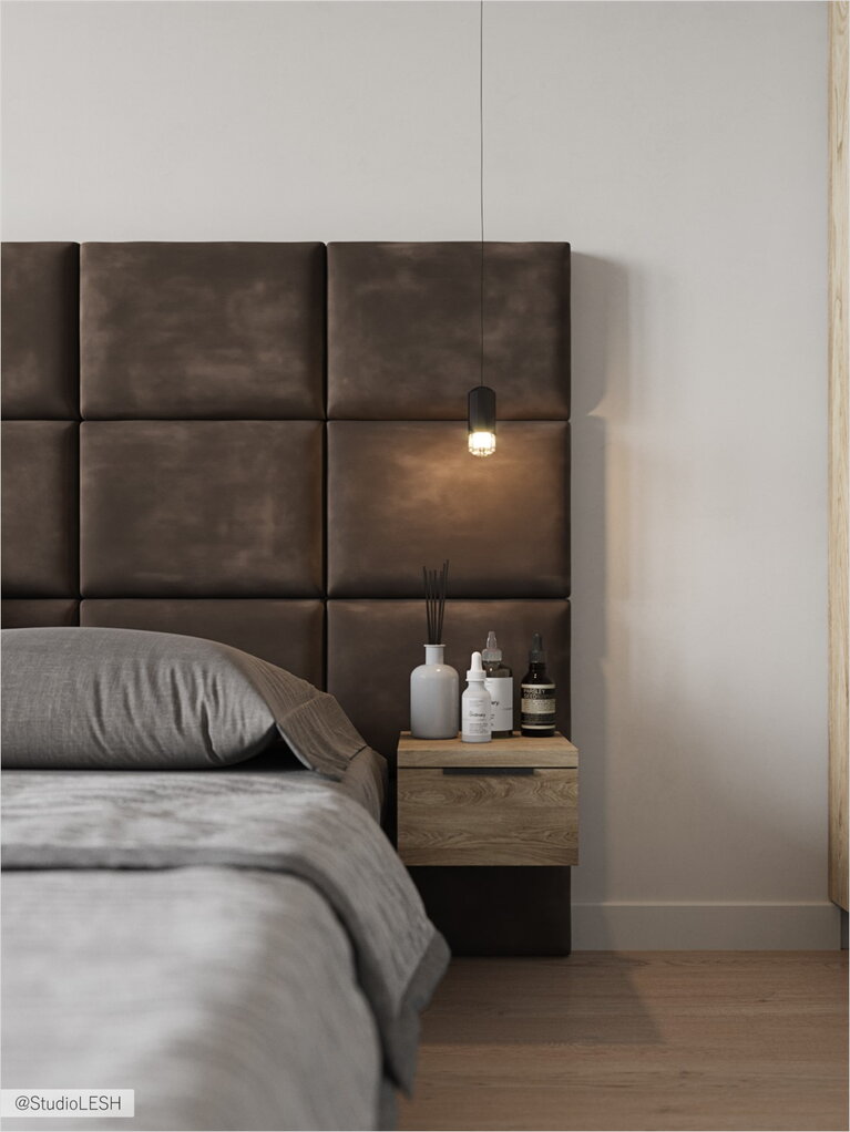 Soft bedboard with the light 