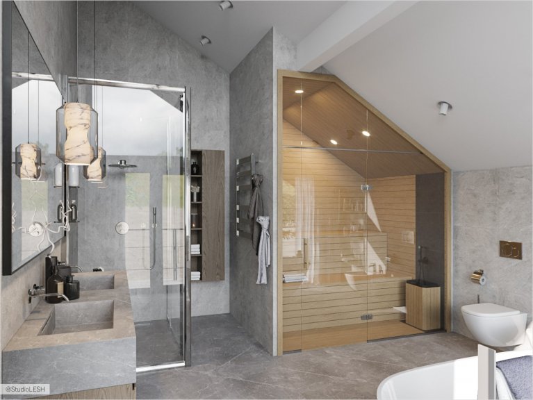 Sauna in the bathroom