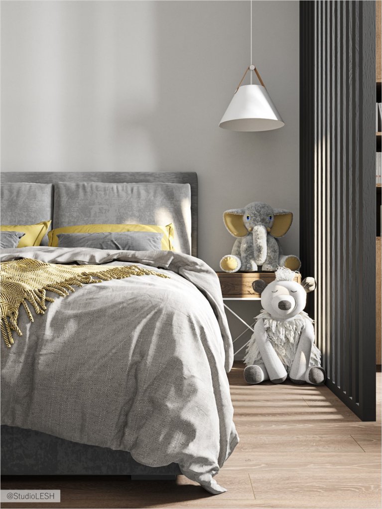 Sleeping zone in the kidroom 