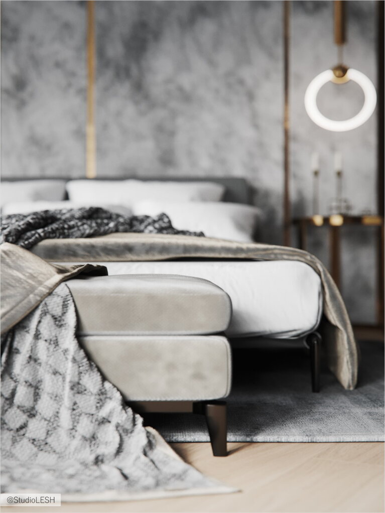 Modern style bedrooms in soothing colors