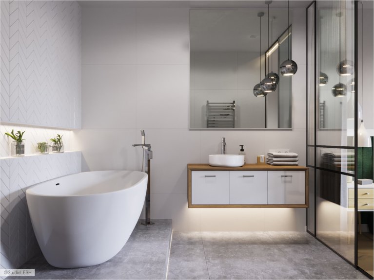 Private bathroom in master bedroom