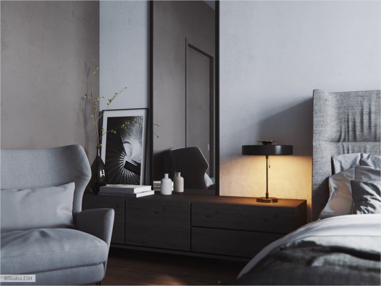 Fitted into the interior of the ventilation channel in the bedroom