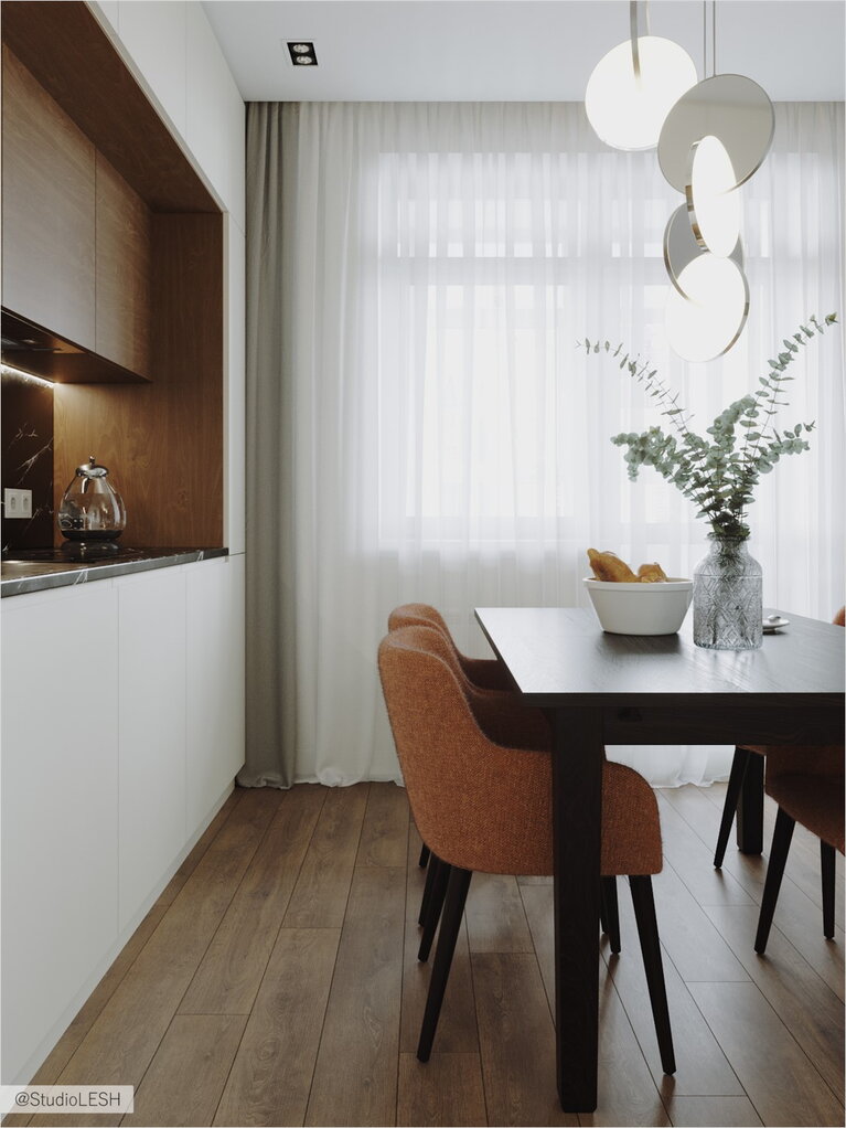  Kitchen set with emphasis on the cooking area