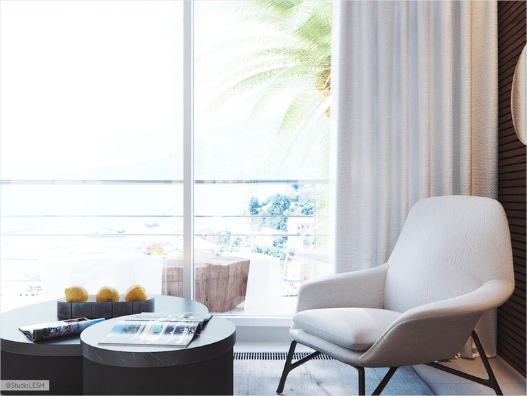  Lounge area in the living room with a coffee table