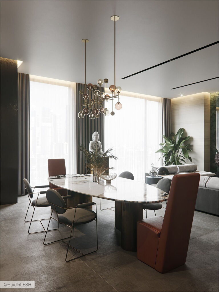 Penthouse interior in RED SIDE LCD