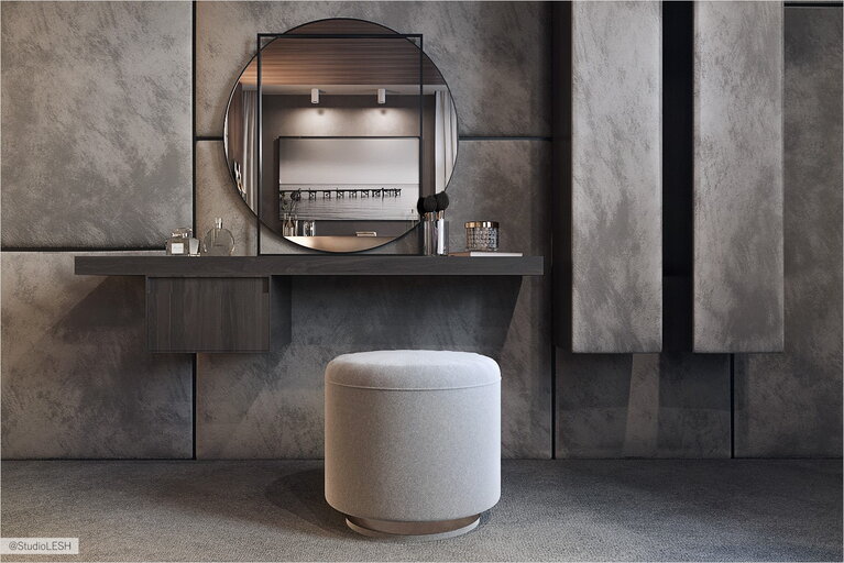 Mirror dressing table design