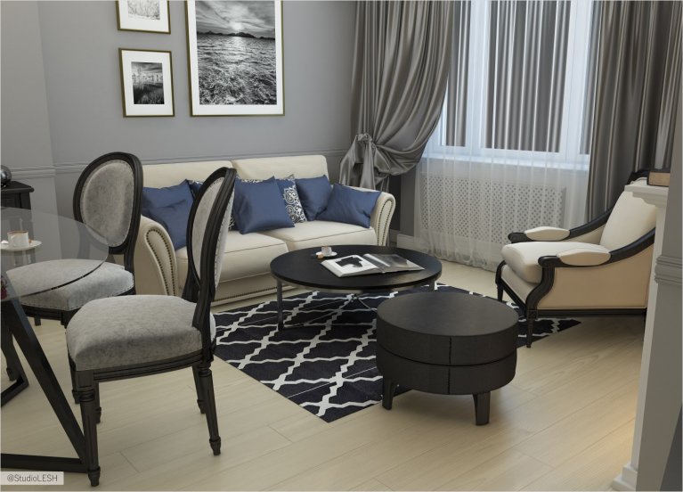 Дизайн интерьера гостиной комнаты 