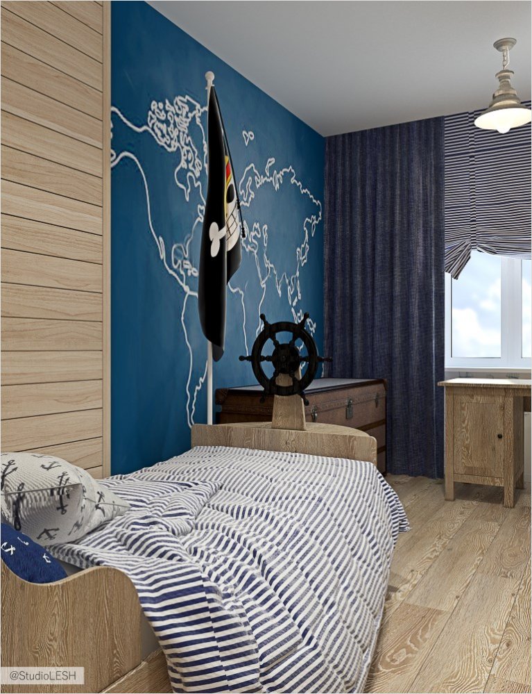 Дизайн интерьера детской комнаты для мальчика 