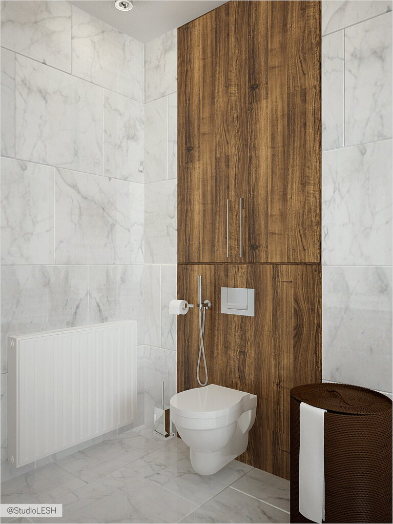 Дизайн проект ванной комнаты в доме 