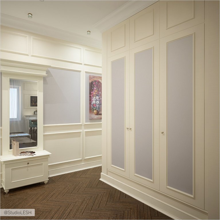 Интерьер коридора в классическом стиле 