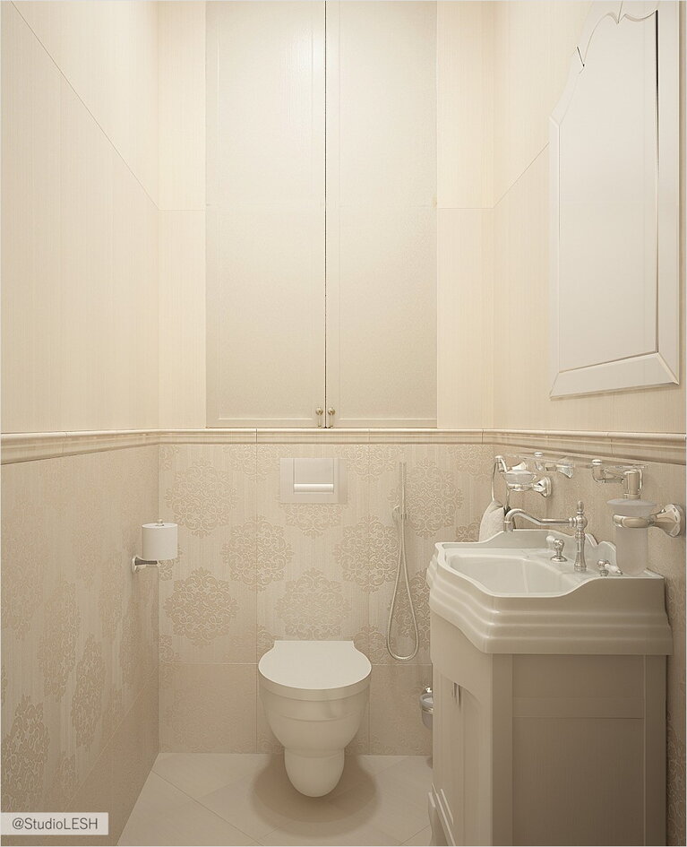 Дизайн проект туалета в квартире 