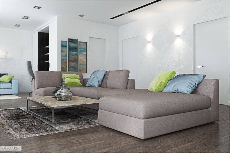 Дизайн интерьера гостиной в современном стиле 