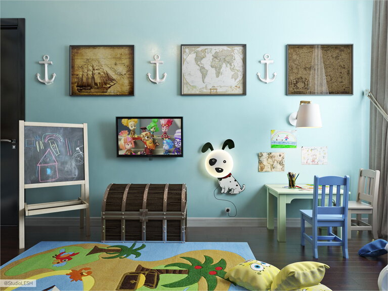 Интерьер детской комнаты моряка 