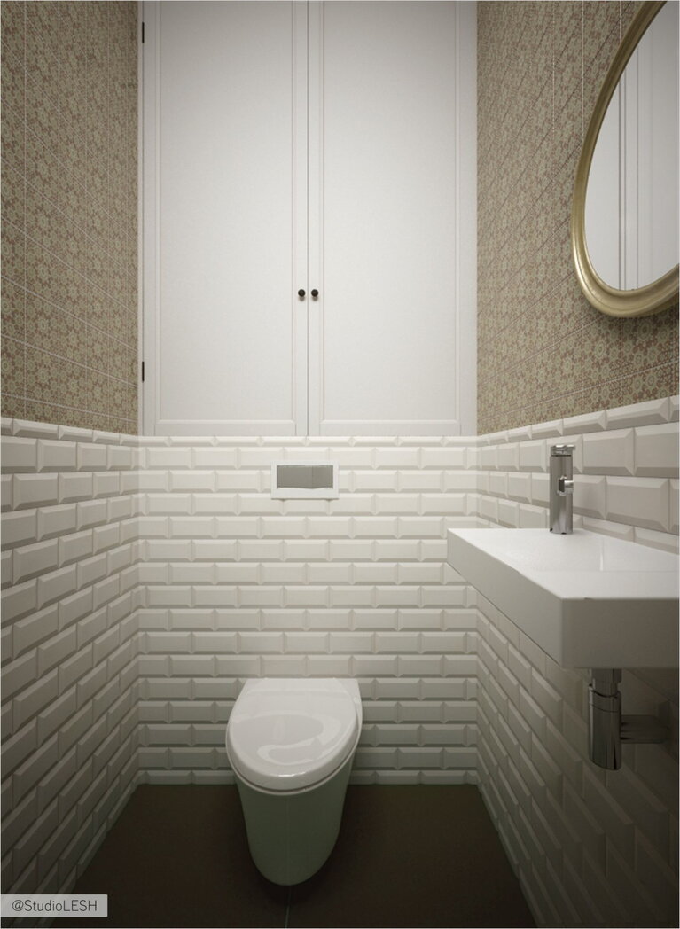 Дизайн санузла в плитке