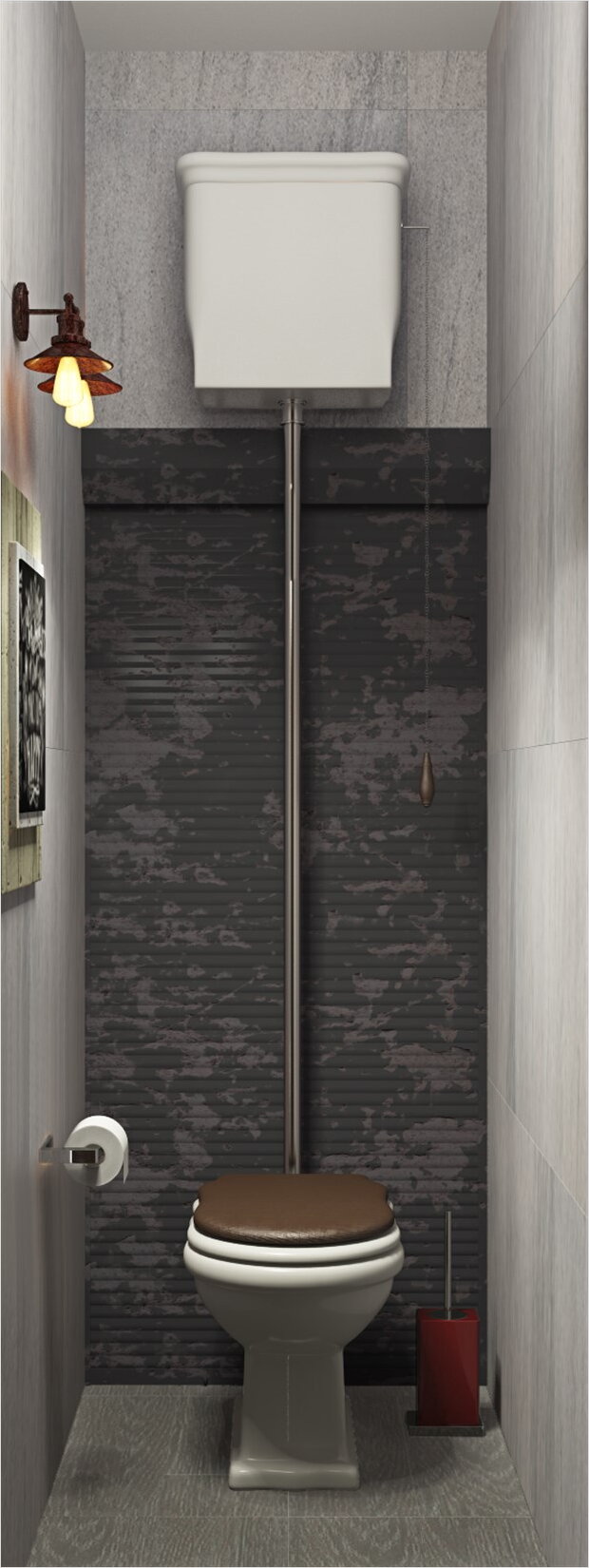 Туалет в стиле лофт