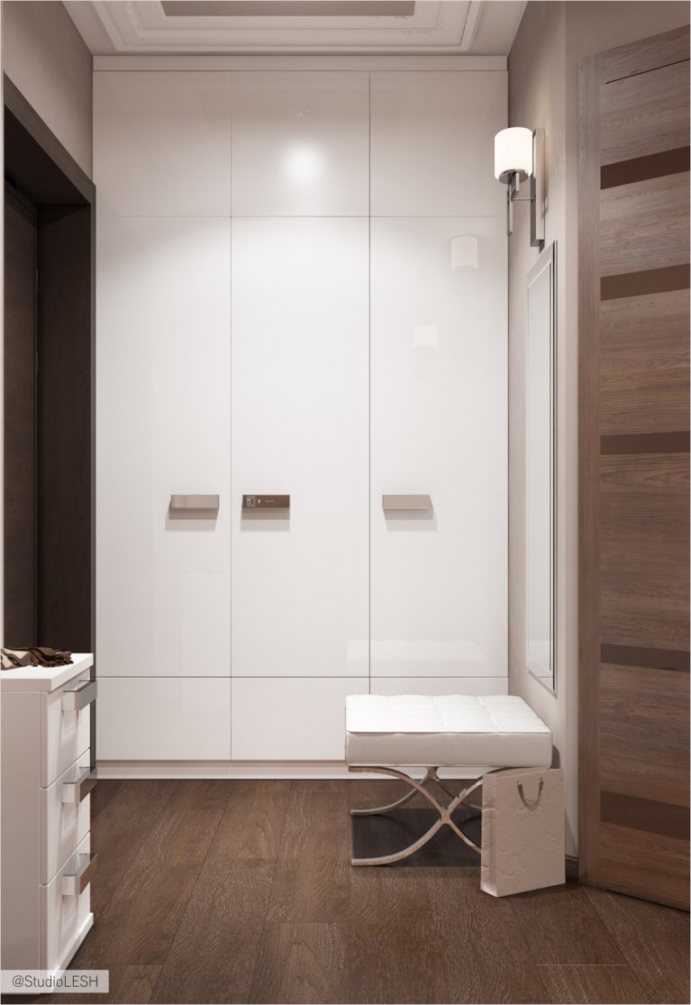 белый шкаф в прихожей