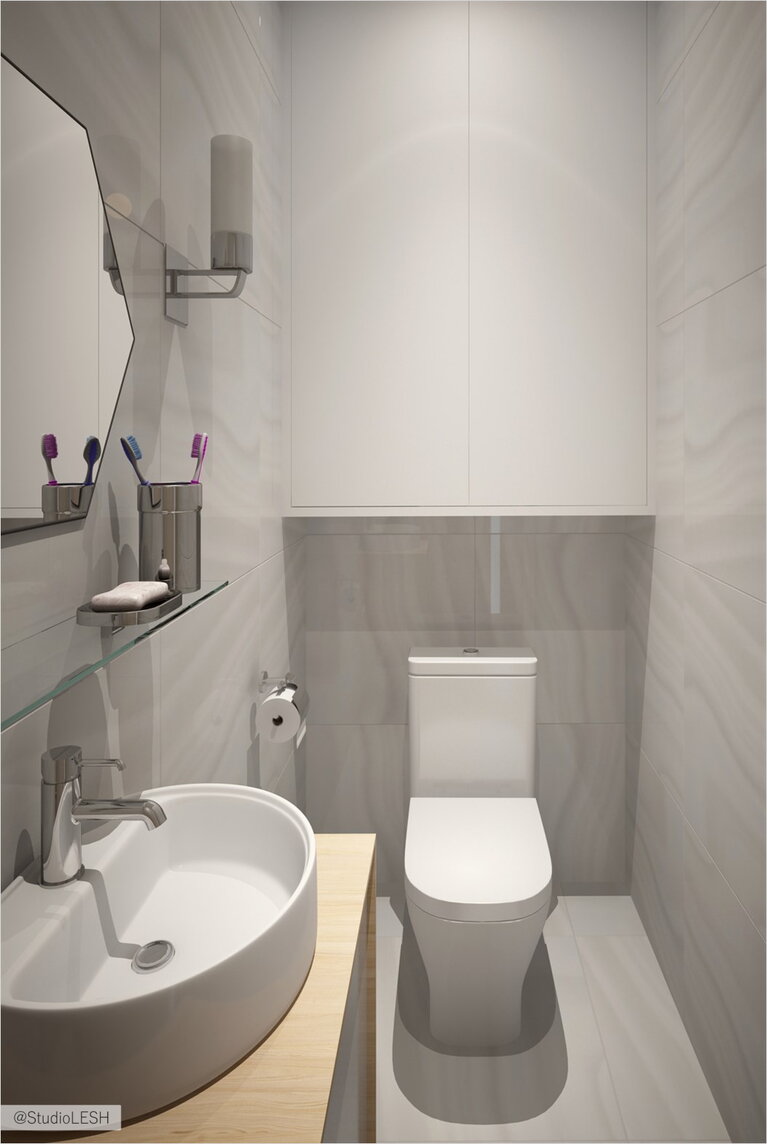 санузел в кафеле