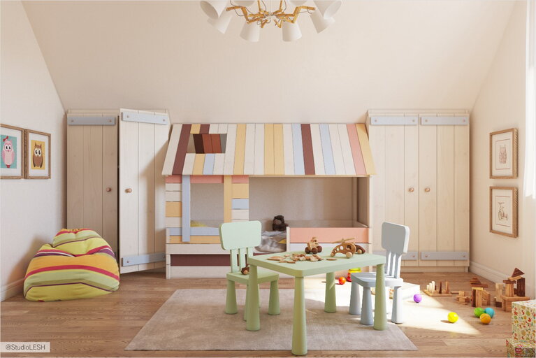 Дизайн детского домика для малыша