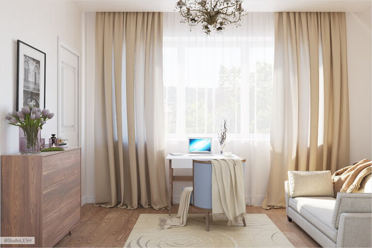 Шторы в спальне оформление интерьера 