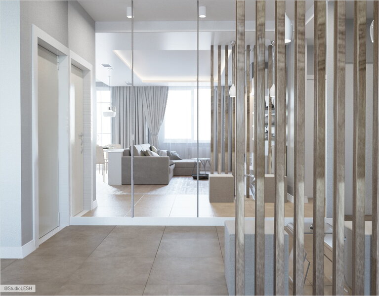 Коридор декоративные балки