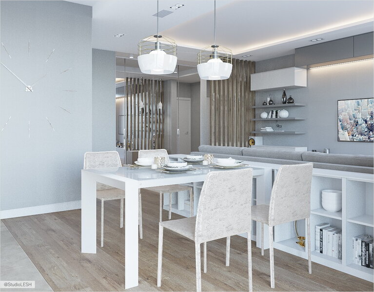 Обеденный стол в кухне-гостиной