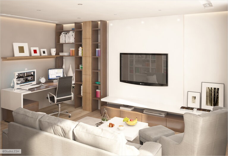 Кухня-гостиная в современном стиле