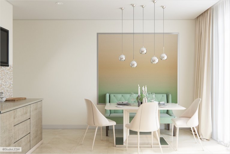 Кухня панно из обоев